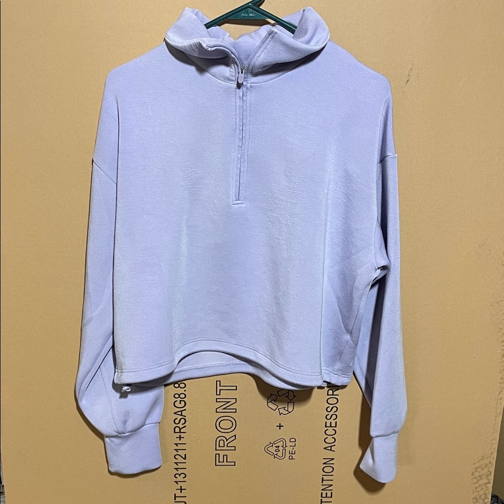 Women's Light Purple Half-Zip Top